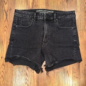 American Eagle super high rise shortie. Black Jean shorts
